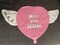 Miss You Mom Heavenly Balloons heart shaped with angel wings (Pink)